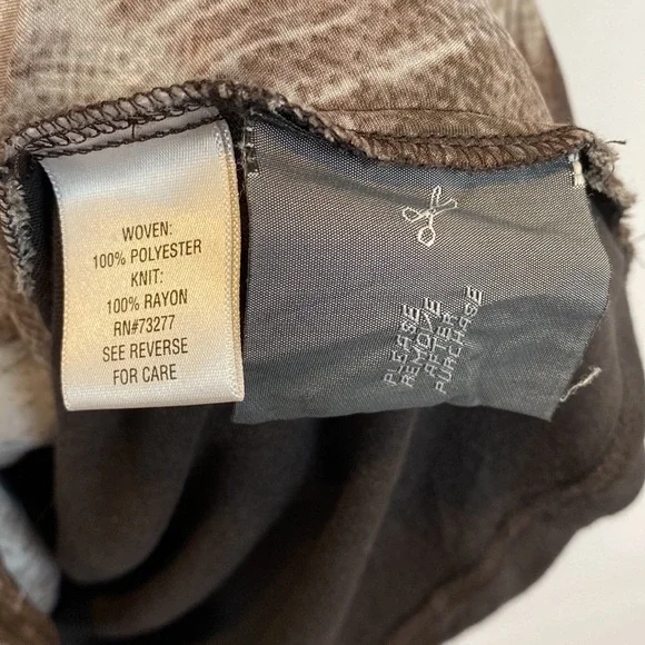 Simply Vera Vera Wang brown knotted dress in brown and gray size S - Picture 9 of 11